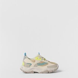 Zara Kids Beige and Yellow Sneakers